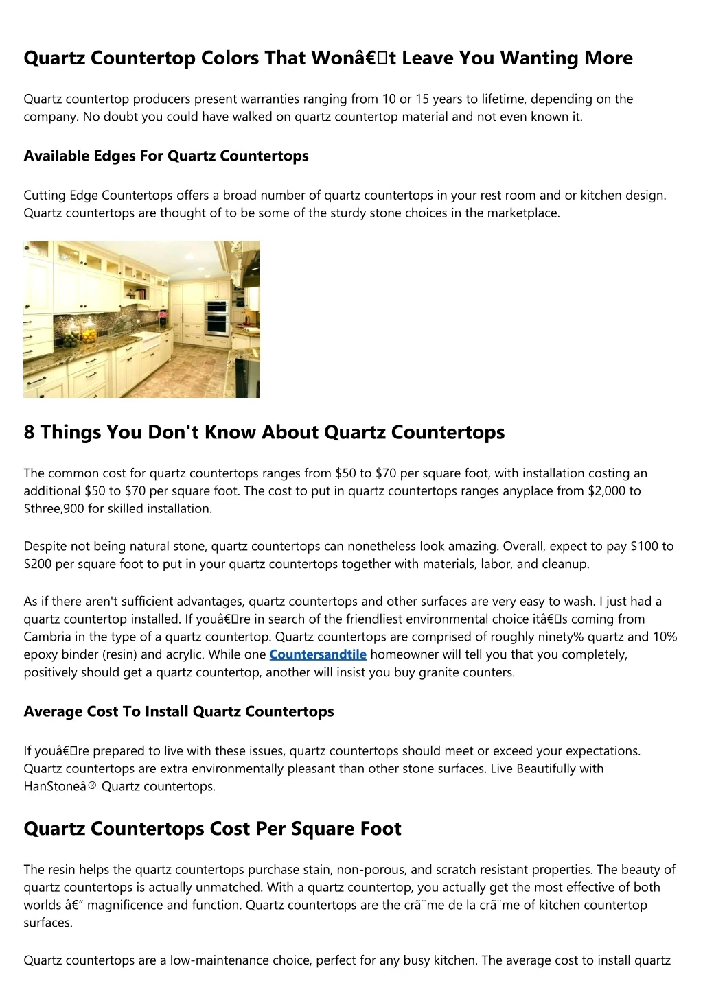 quartz countertop colors that won t leave