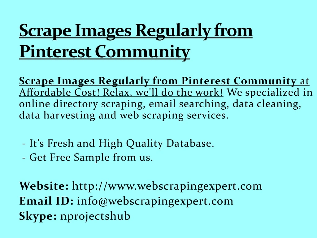 scrape images regularly from pinterest community