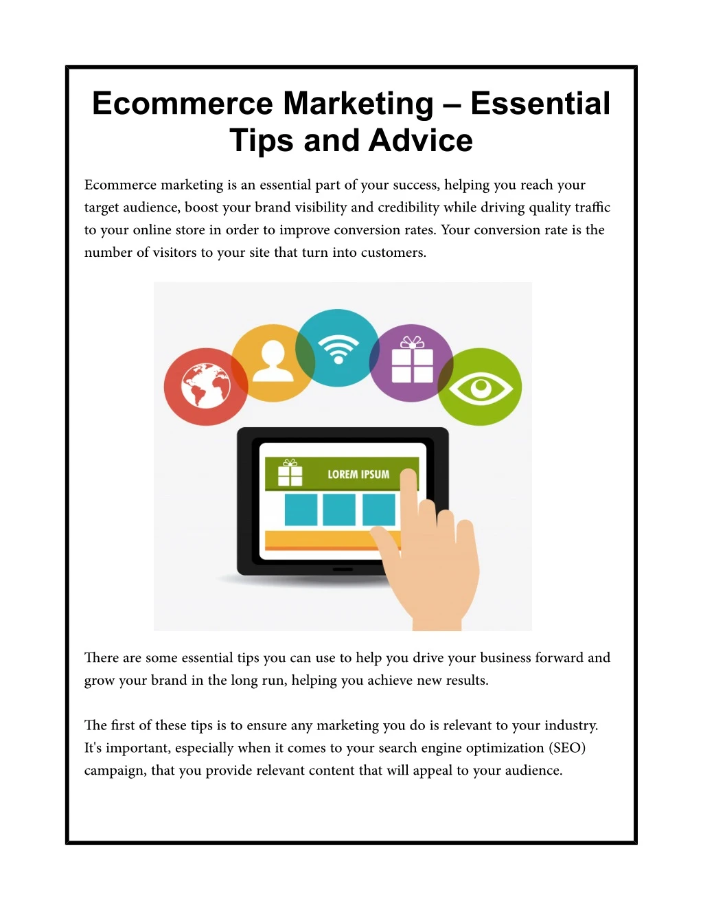 ecommerce marketing essential tips and advice
