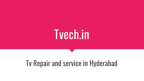 Tv Repair Service in Hyderabad