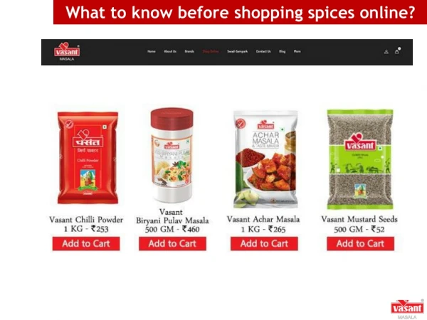 Things to consider before buying spices online