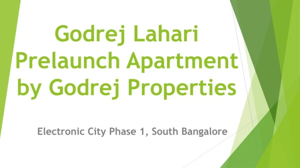 Godrej Lahari 3 BHK Upcoming Apartment
