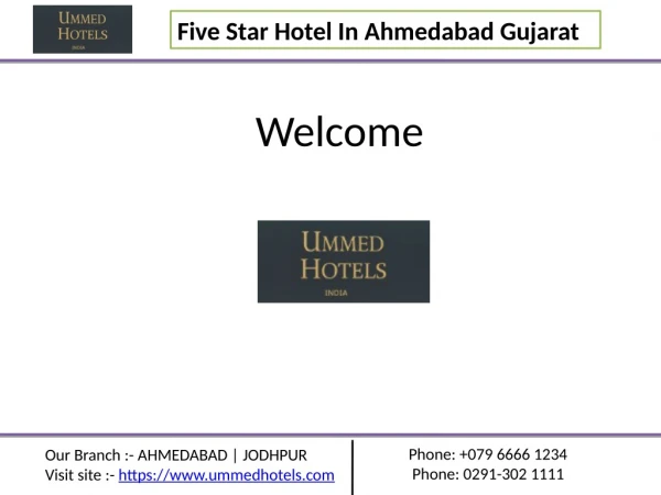 Five Star Hotel In Ahmedabad Gujarat