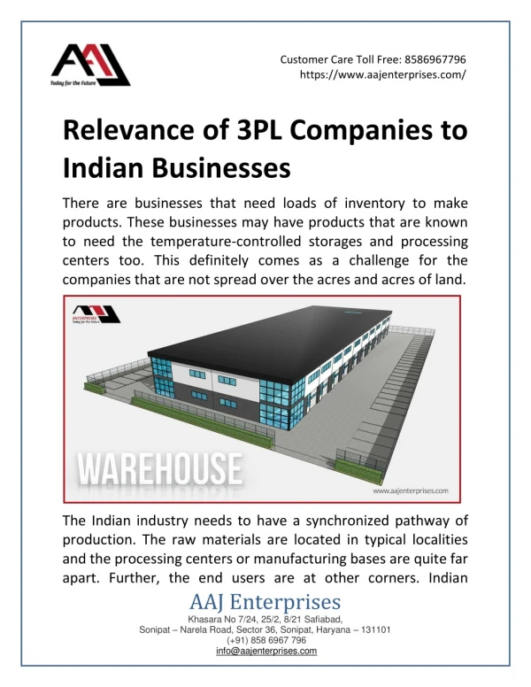 Relevance of 3PL Companies to Indian Businesses