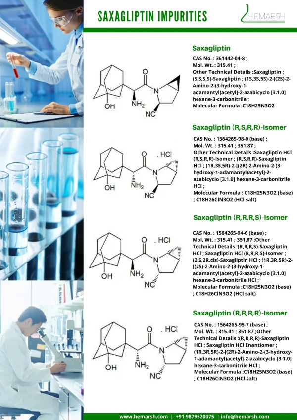 Saxagliptin Impurity | Impurities Standard | Hemarsh Technologies