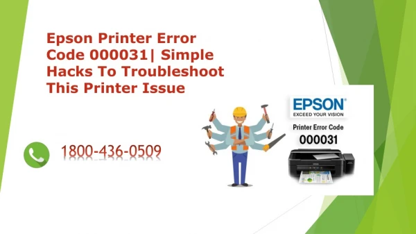 Epson Printer Error Code 000031| Simple Hacks To Troubleshoot This Printer Issue