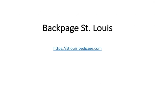 Backpage St. Louis