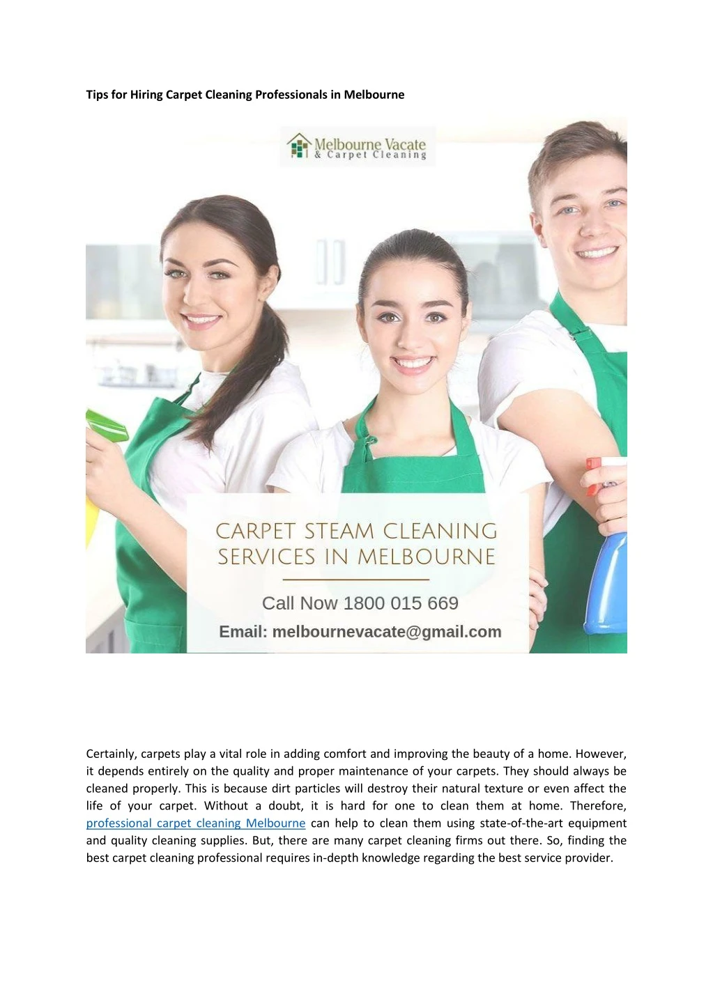 tips for hiring carpet cleaning professionals