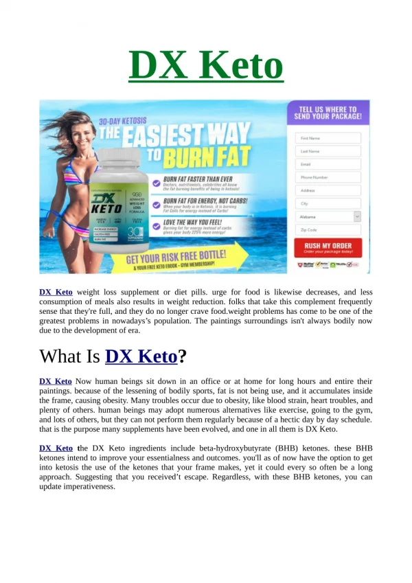 DX Keto[Reviews] Shark Tank,Ingredients,Pills Where to Buy ...