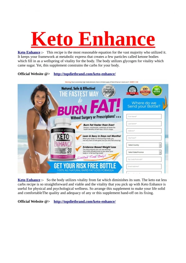 10 Reasons Owning Keto Enhance Will Change Your Life