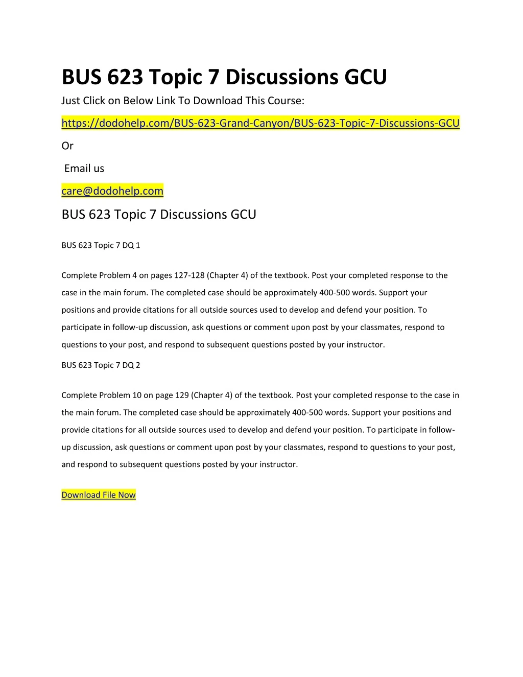 bus 623 topic 7 discussions gcu just click