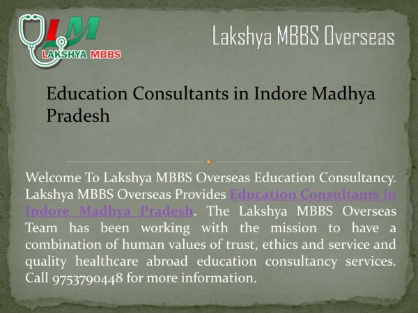 Education Consultants in Indore Madhya Pradesh