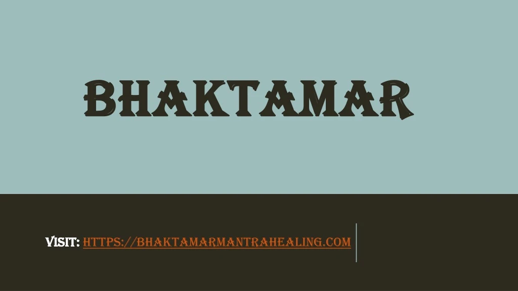 bhaktamar