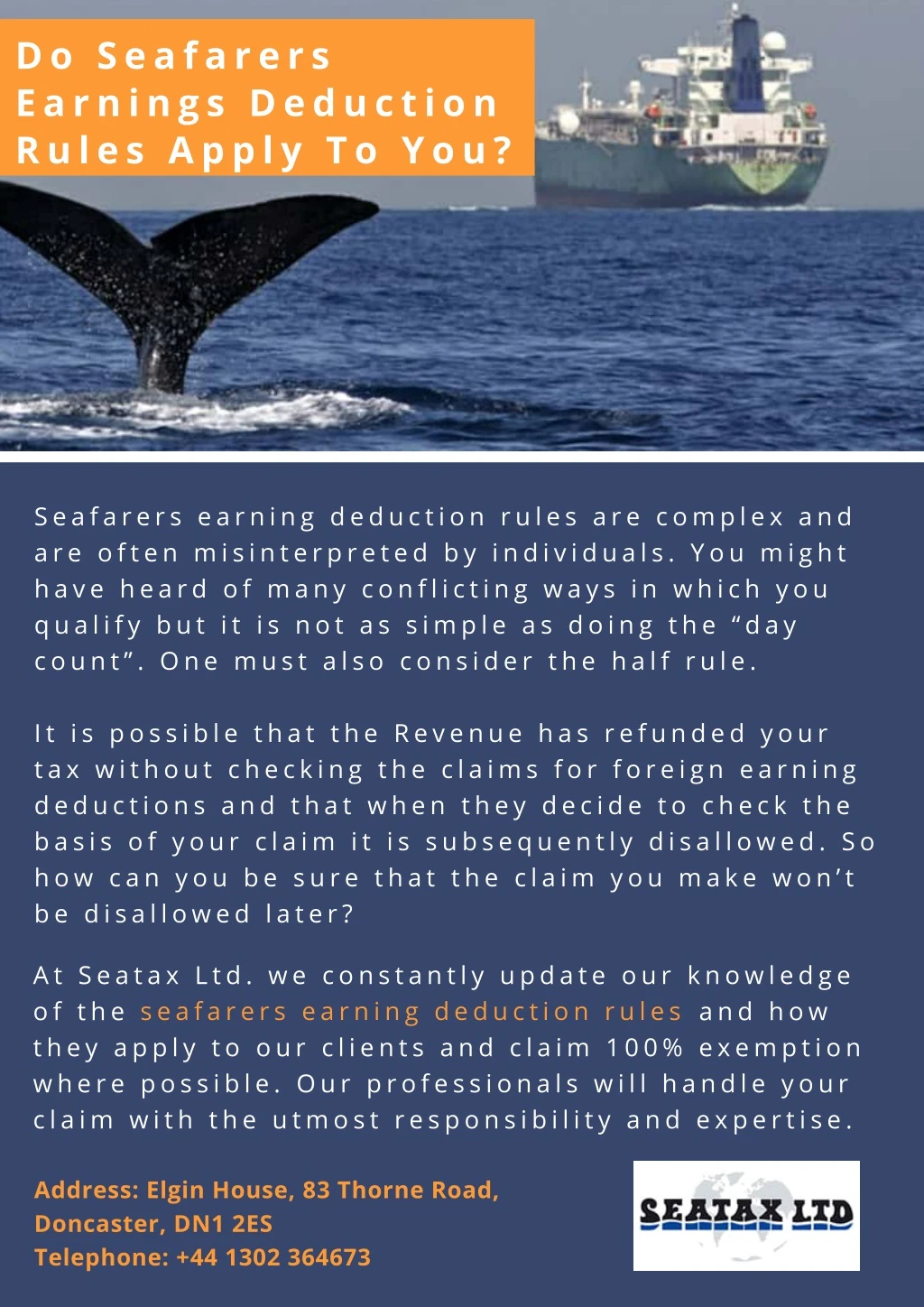 do seafarers earnings deduction rules apply to you