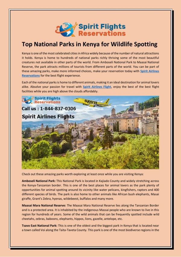 Top National Parks in Kenya for Wildlife Spotting