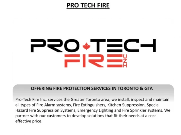 3rd Party Commissioning Fire Protection Services in Ontario
