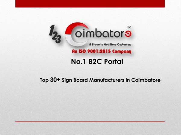 Sign Board Manufacturers in Coimbatore | LED, GLOW, NEON, ACRYLIC Sign Boards