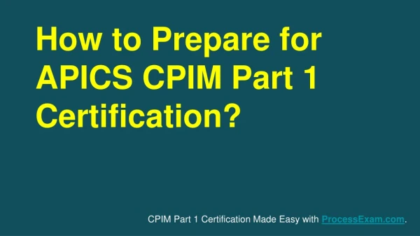 [PDF] APICS Production and Inventory Management (CPIM Part 1) Certification