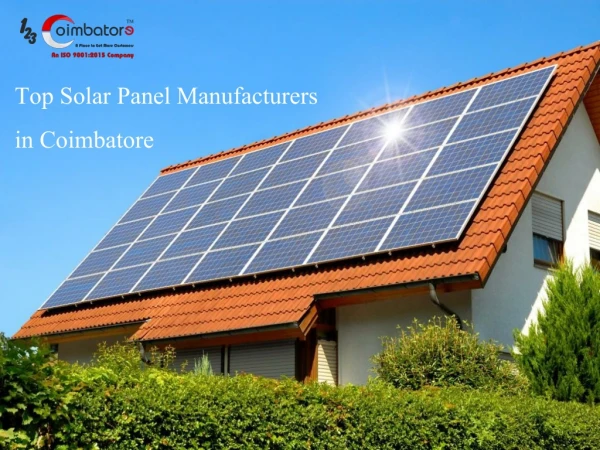 Solar Panel Manufacturers in Coimbatore | Solar Panel Manufacturing Companies