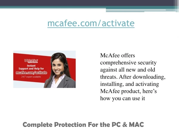 McAfee.com/Activate - Activate McAfee Retail Card, McAfee Product Key