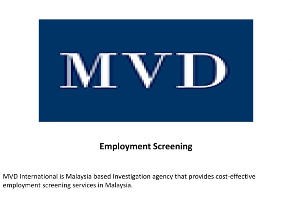 employment screening