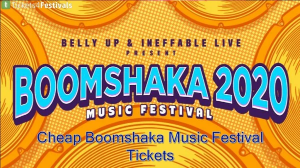 Boomshaka Music Festival Tickets Cheap