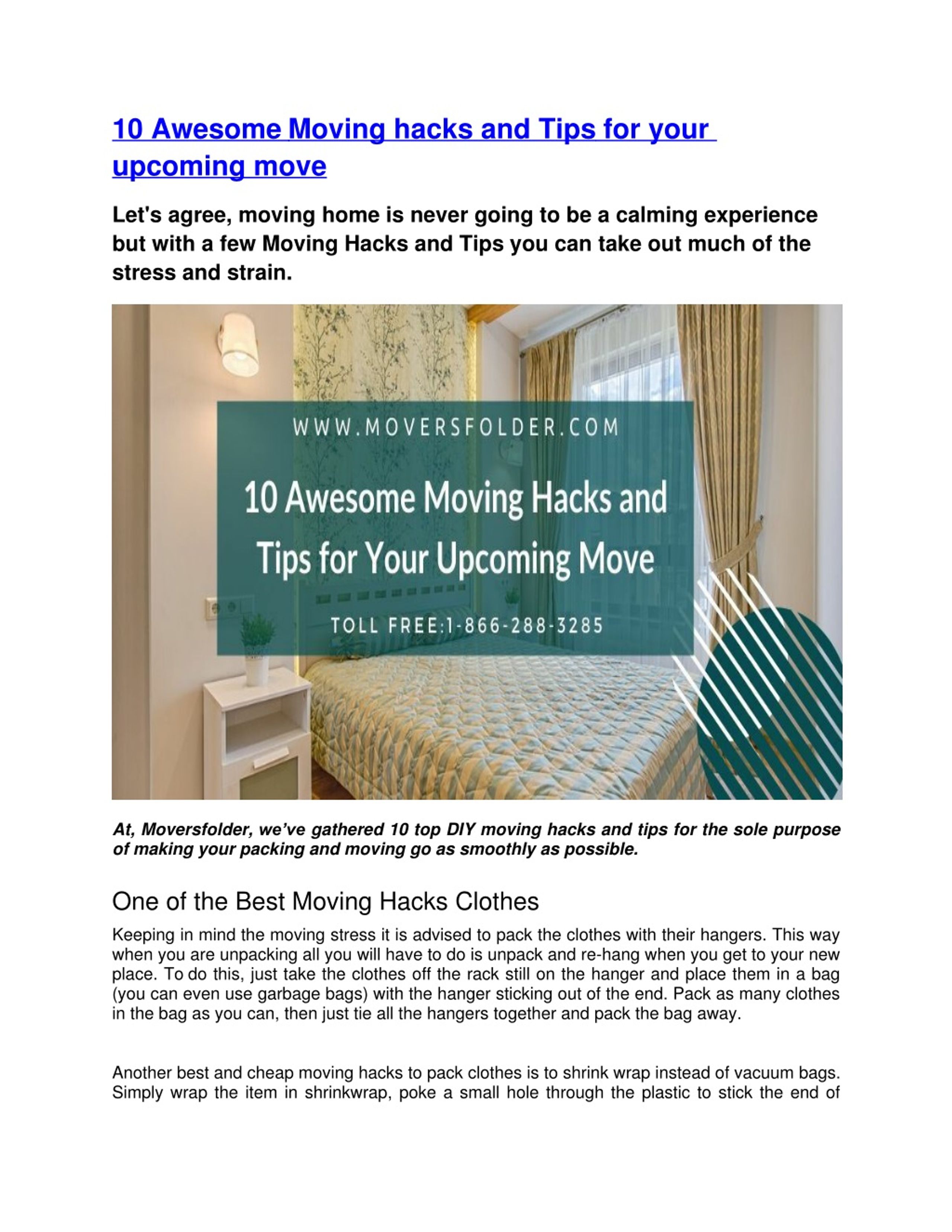 PPT - 10 Awesome Moving hacks and Tips for your upcoming move ...