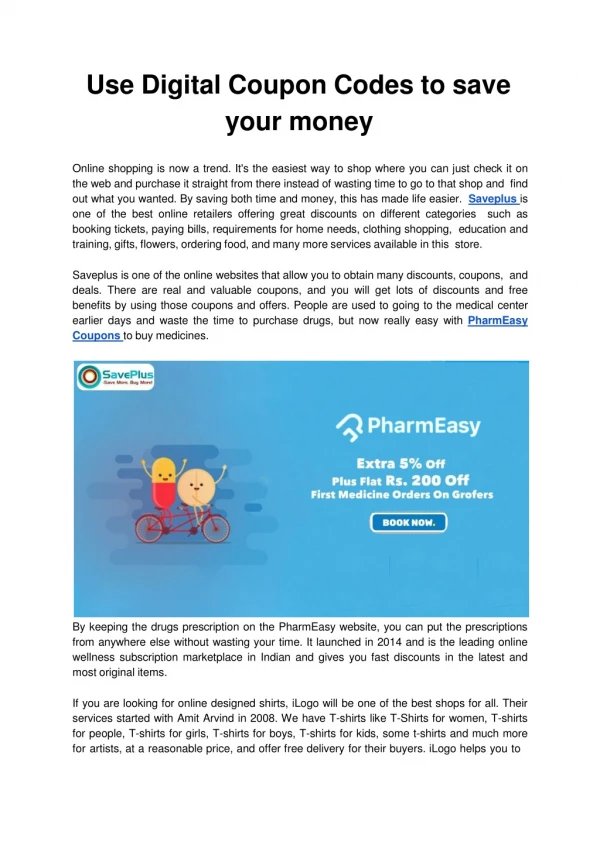 use digital coupon codes to save your money