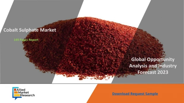 Cobalt Sulphate Market Economic Impact on Revenue By 2023