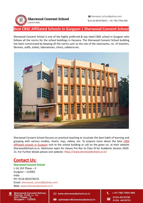 Best CBSE Affiliated Schools in Gurgaon