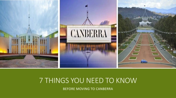 All You Need To Know Before Moving To Canberra