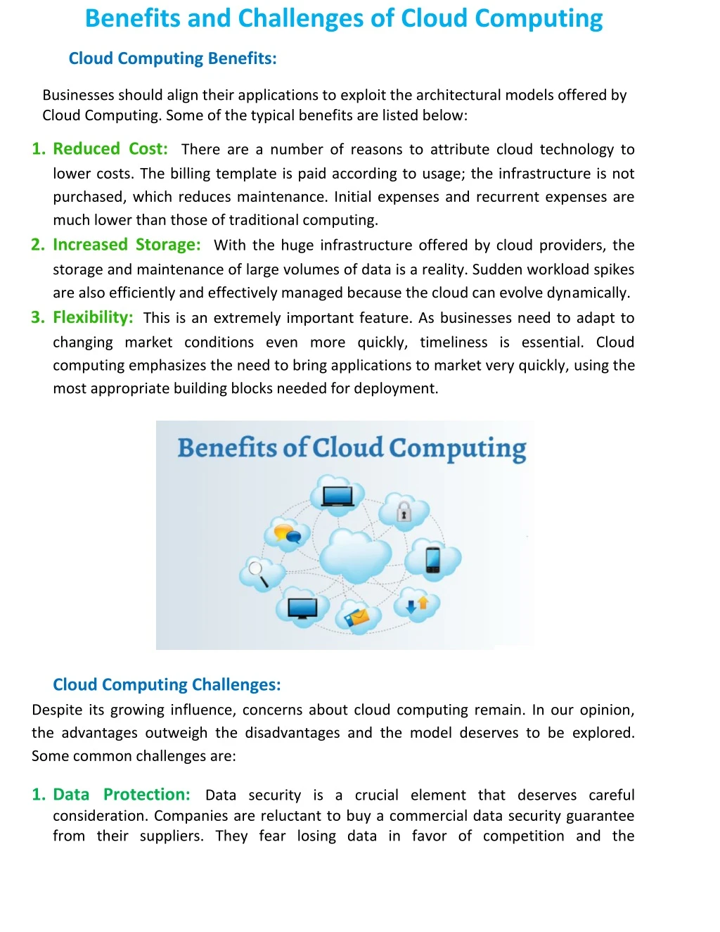 benefits and challenges of cloud computing