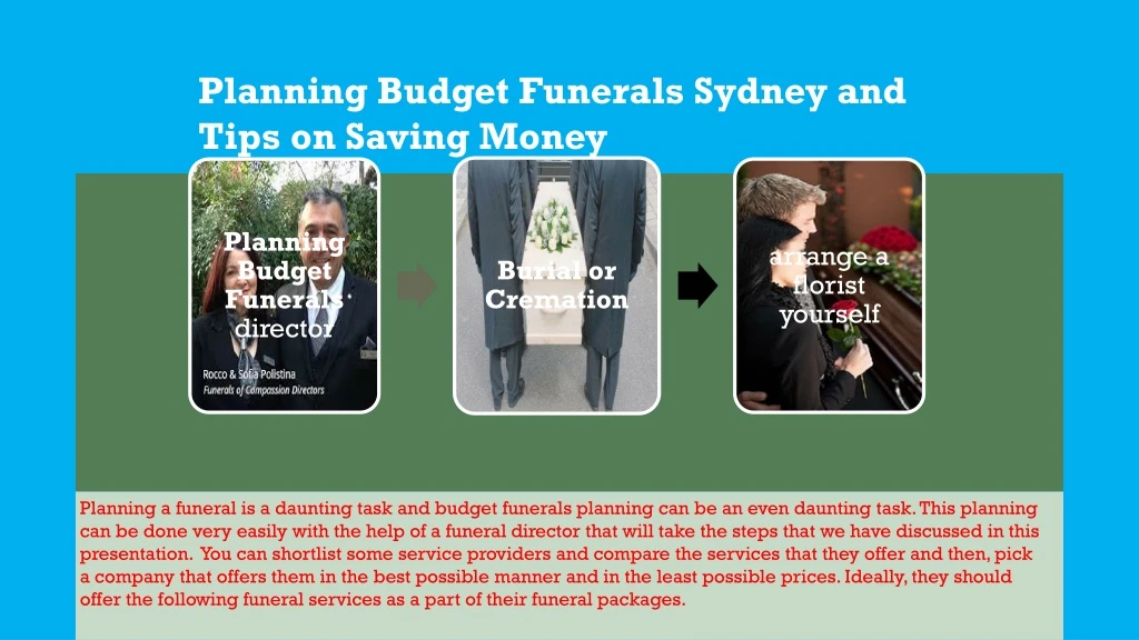 planning budget funerals sydney and tips