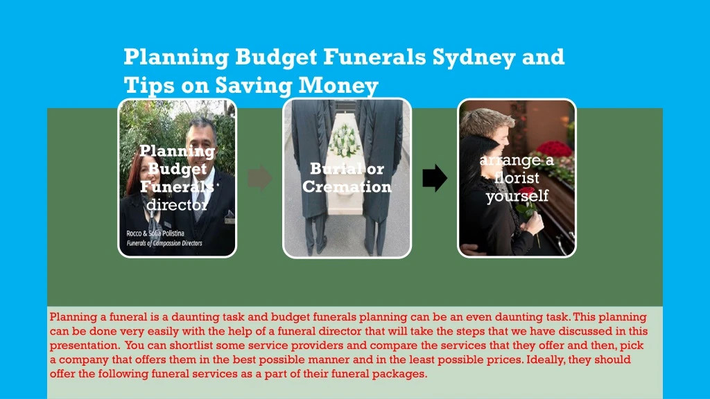 Ppt Planning Budget Funerals Sydney And Tips On Saving Money Powerpoint Presentation Id9031005 