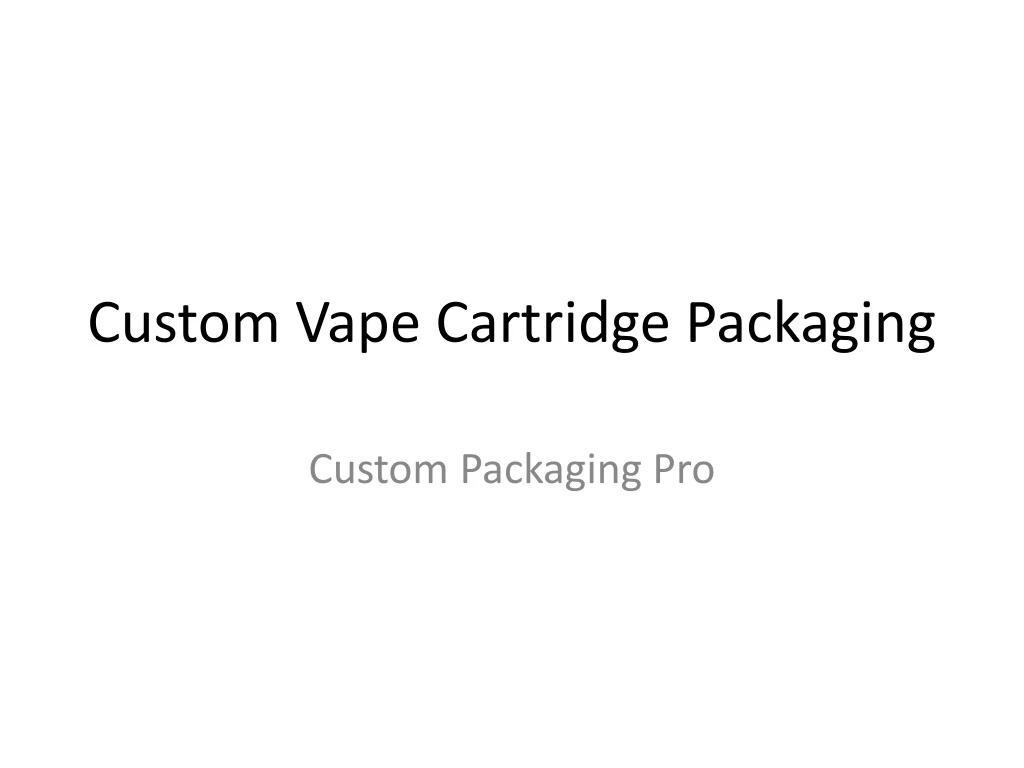 custom vape cartridge packaging