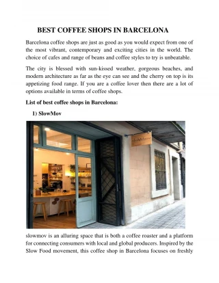 Best Coffee shops in Barcelona - slide 1