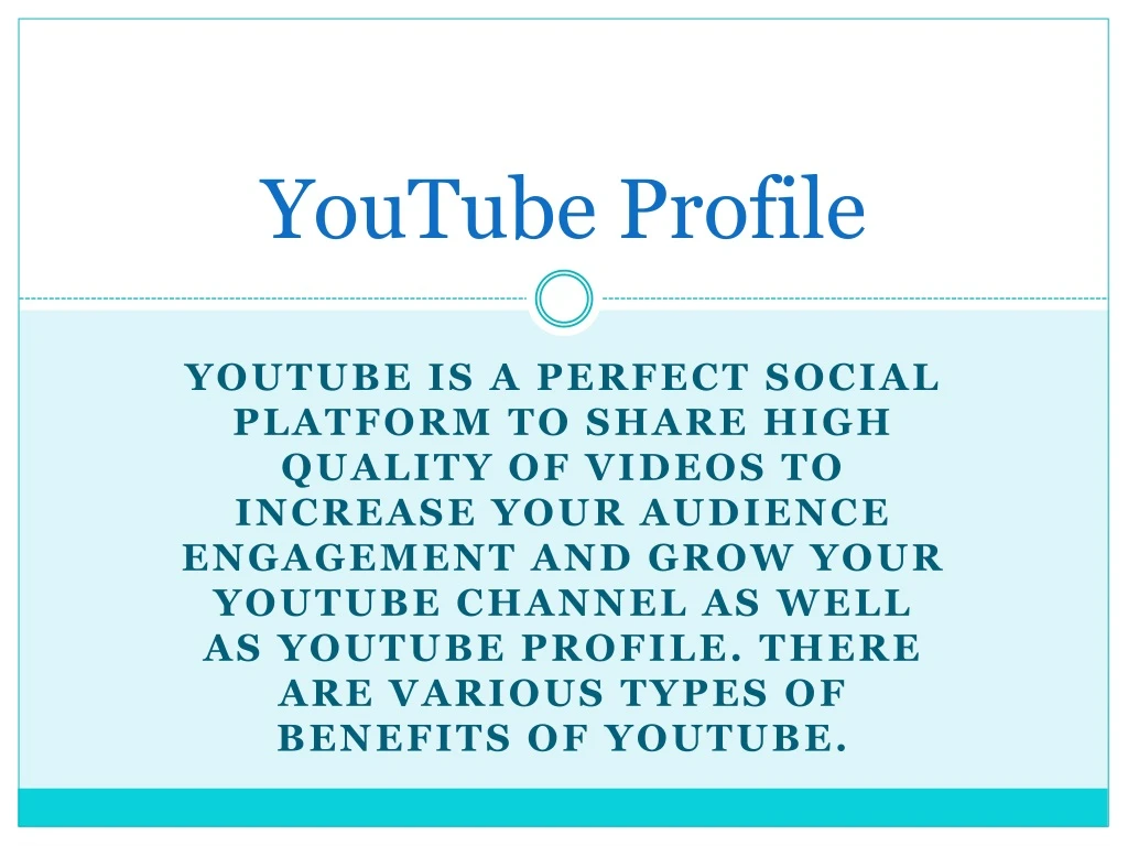 youtube profile