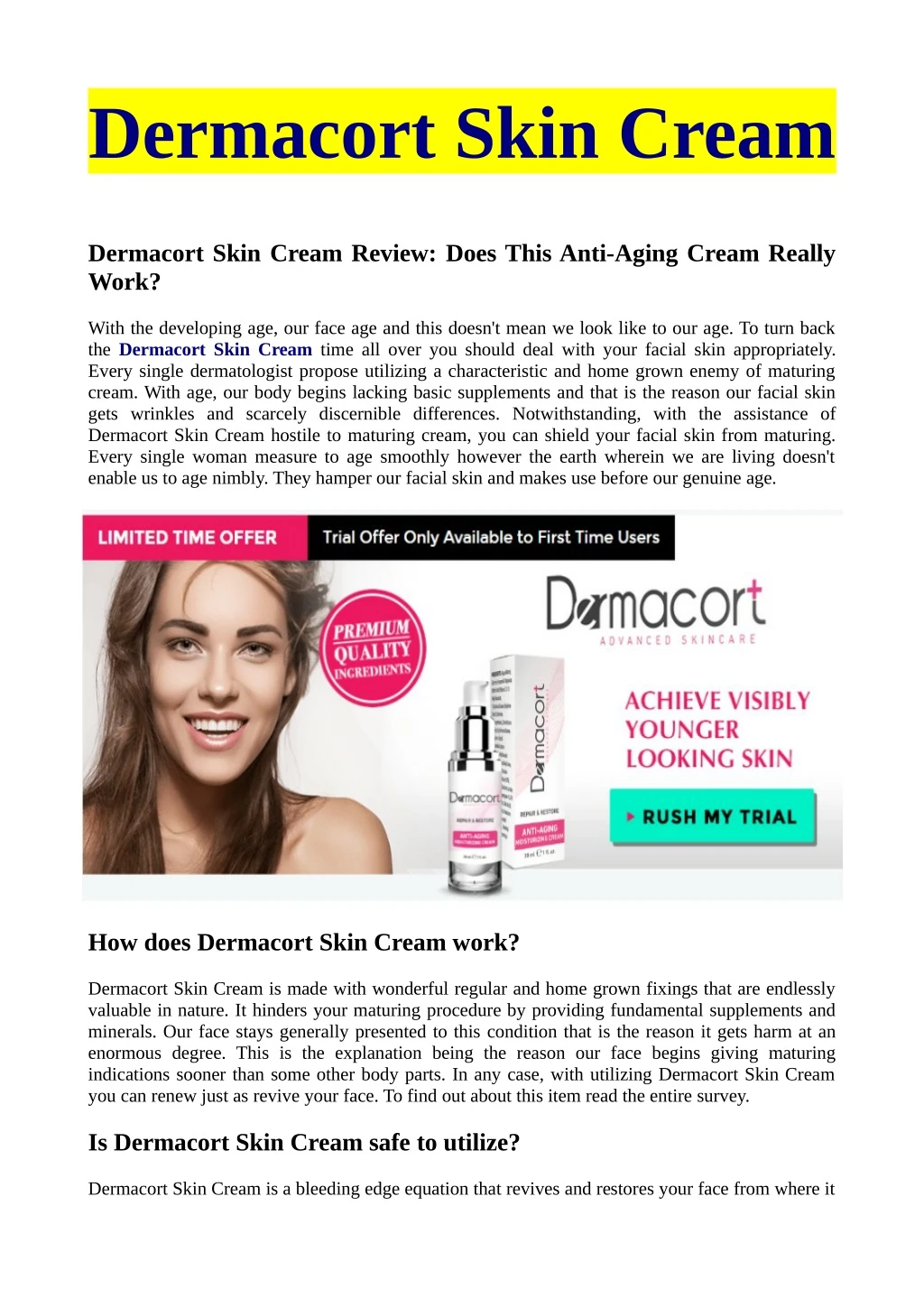 dermacort skin cream