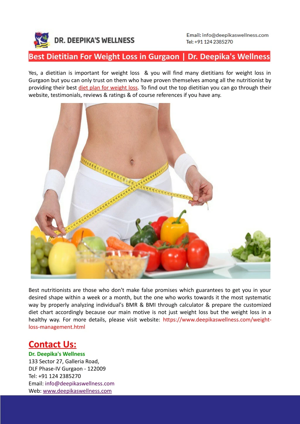 best dietitian for weight loss in gurgaon
