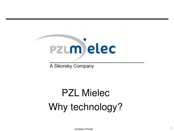 PZL Mielec Why technology?
