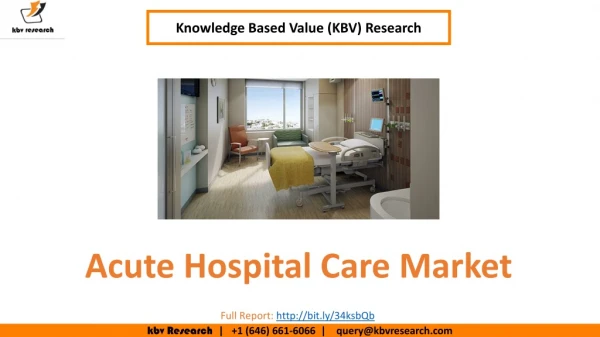 Acute Hospital Care Market Size- KBV Research
