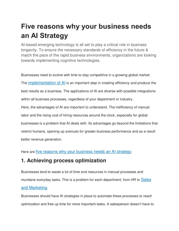 five reasons why your business needs