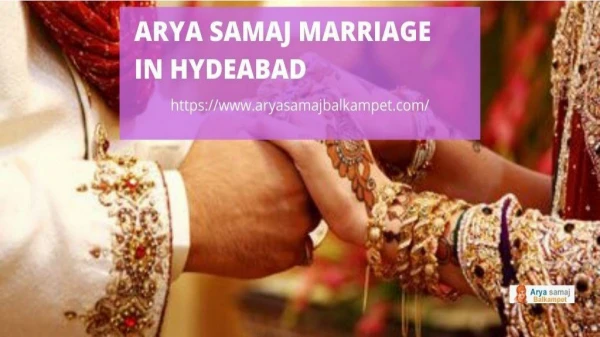 Arya Samaj Marriage in Hyderabad