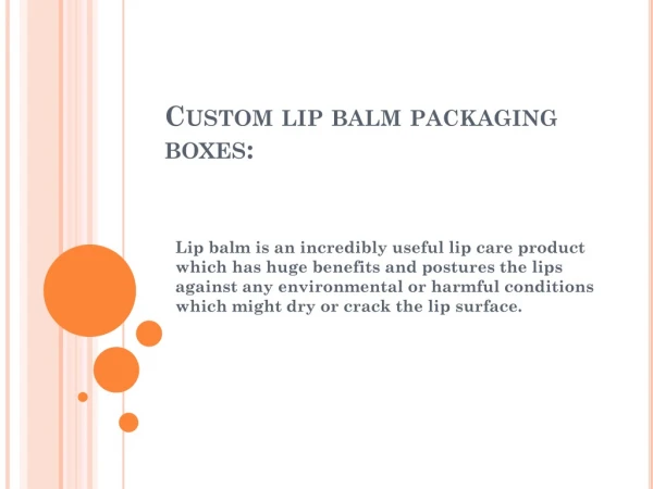 Lip balm boxes packaging