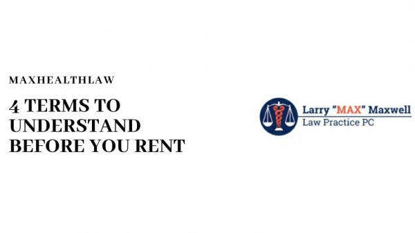 4 Terms To Understand Before You Rent