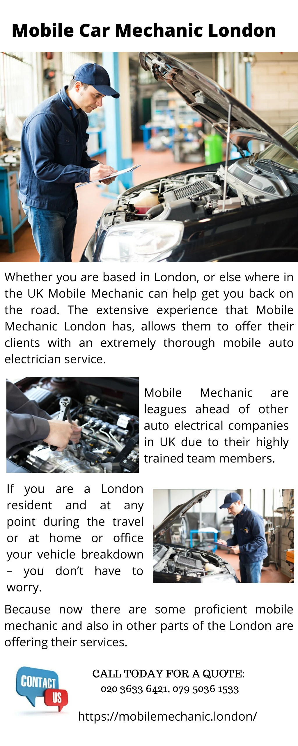 mobile car mechanic london
