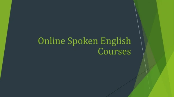 Online Spoken English Courses