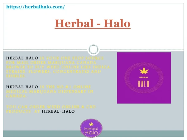 Buy Weed Online & Marijuana Products from Herbalhalo.