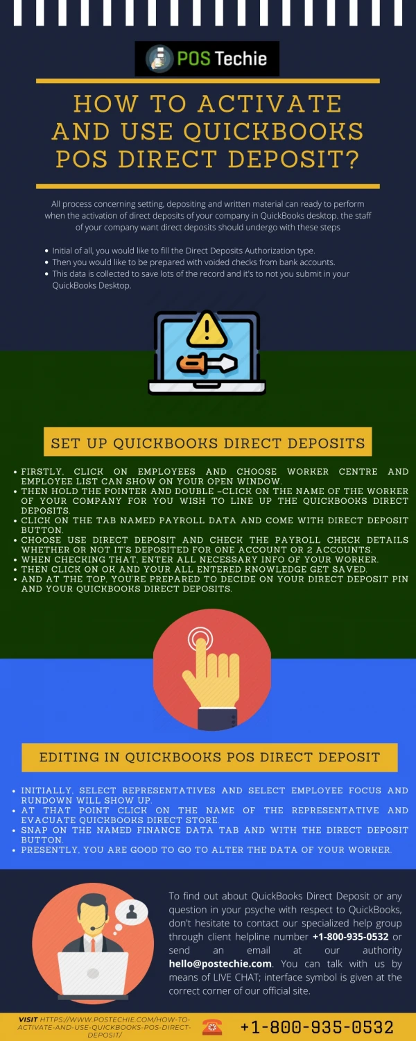 How to activate and use QuickBooks POS Direct Deposit?