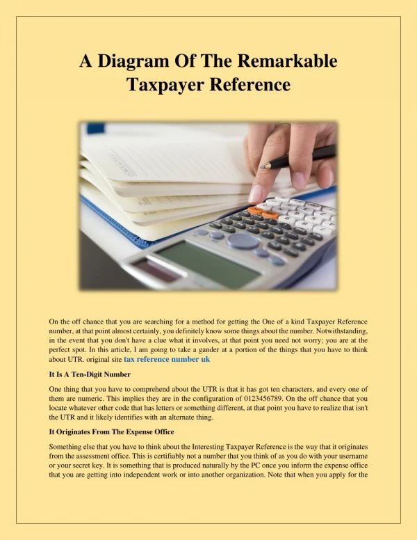 tax reference number uk
